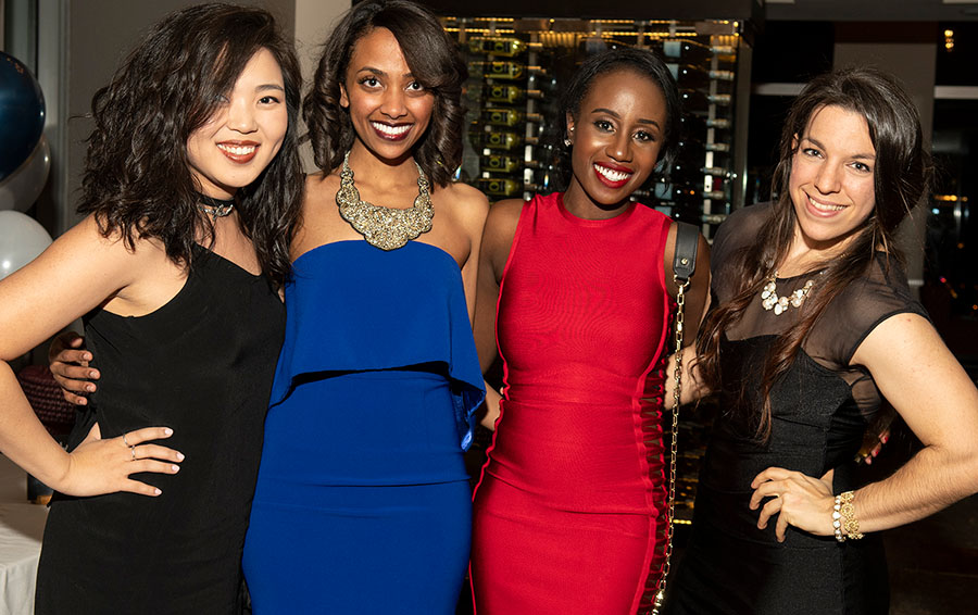 Members of the DO Class of 2020 at a 2017 winter gala.