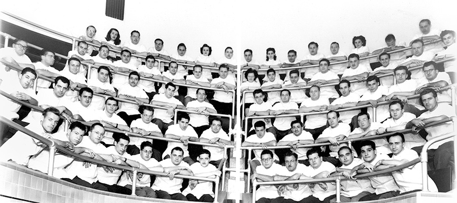 PCO's Doctor of Osteopathic Medicine Class of 1946 posing for a class photo.