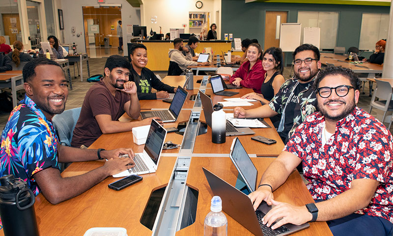 A study session in PCOM Georgia's Library.