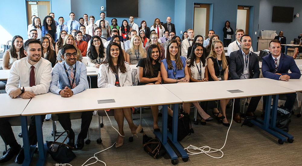 The PCOM South Georgia DO Class of 2023 during orientation in 2019.