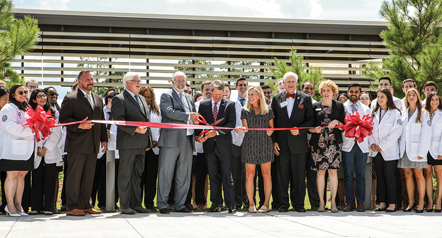 A ribbon-cutting ceremony was held on August 6, 2019. PCOM South Georgia welcomed its inaugural class of osteopathic medical students on August 12, 2019.
