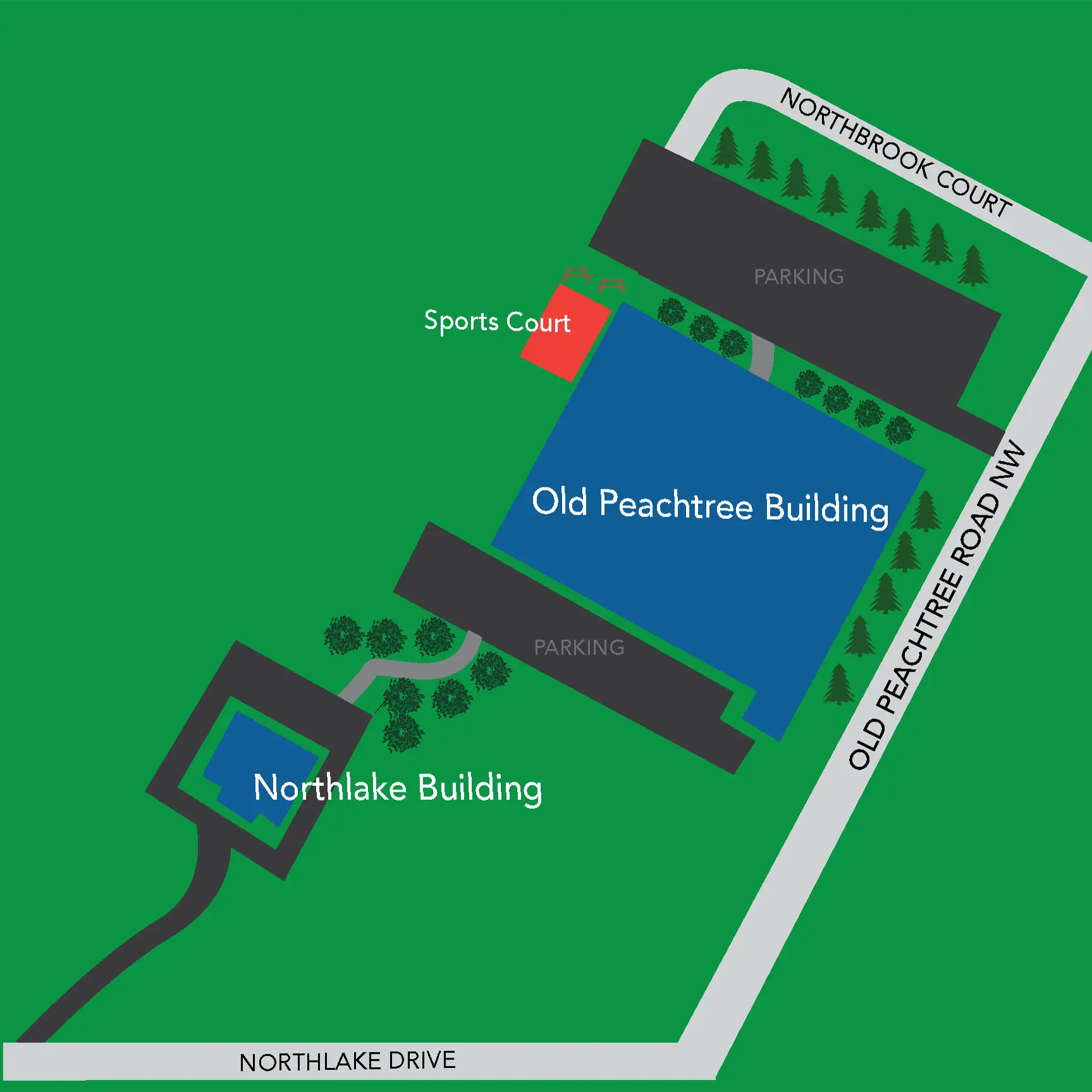 PCOM Georgia campus map illustration