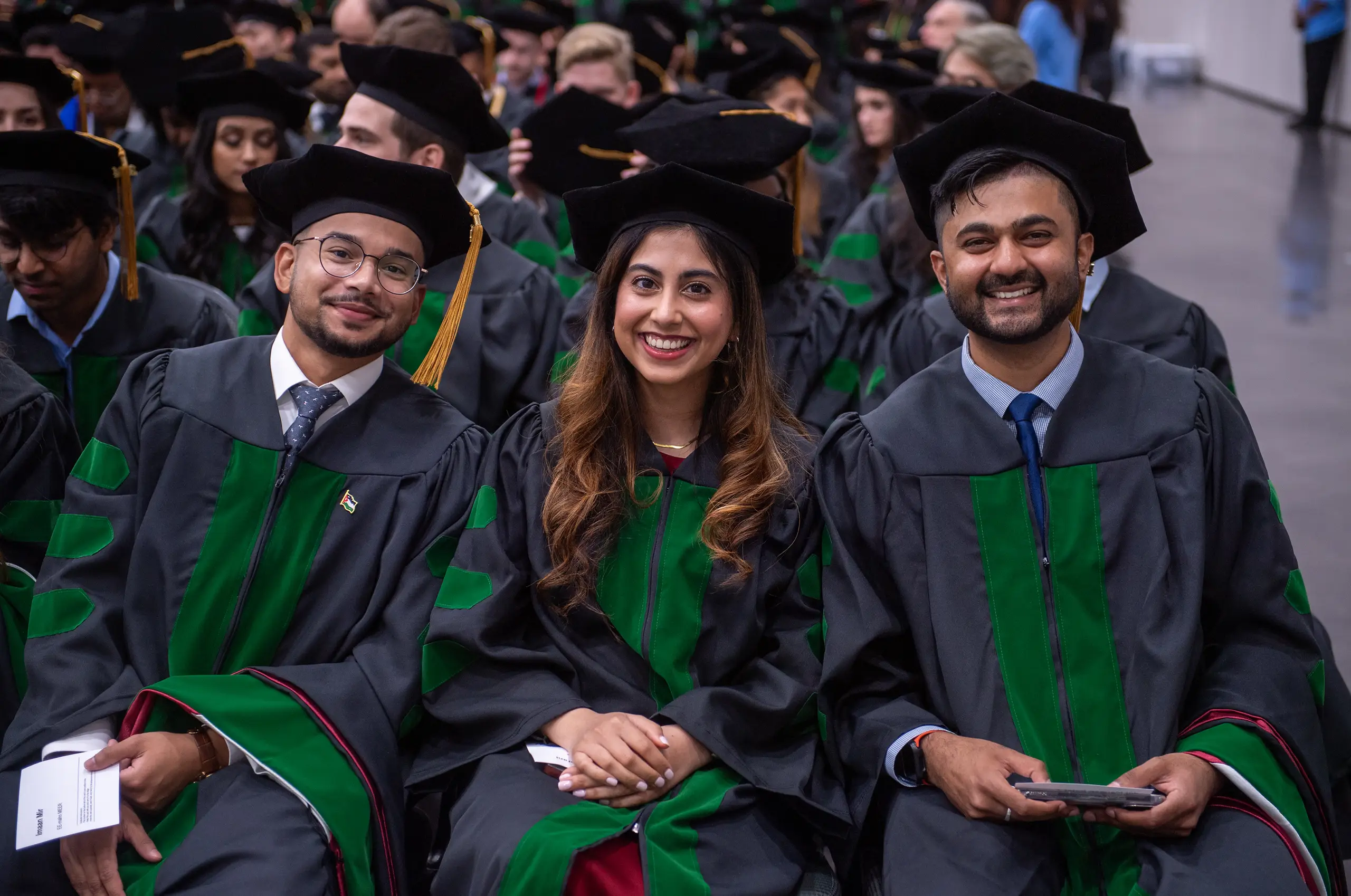 A group of students in their regalia.