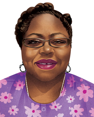Artistic portrait of Black female physician Vanessa A. Ragland, DO ’84