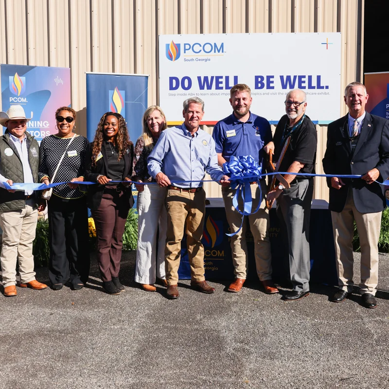 PCOM leadership at the ribbon cutting of the PCOM South Georgia Rural Health Initiative Building