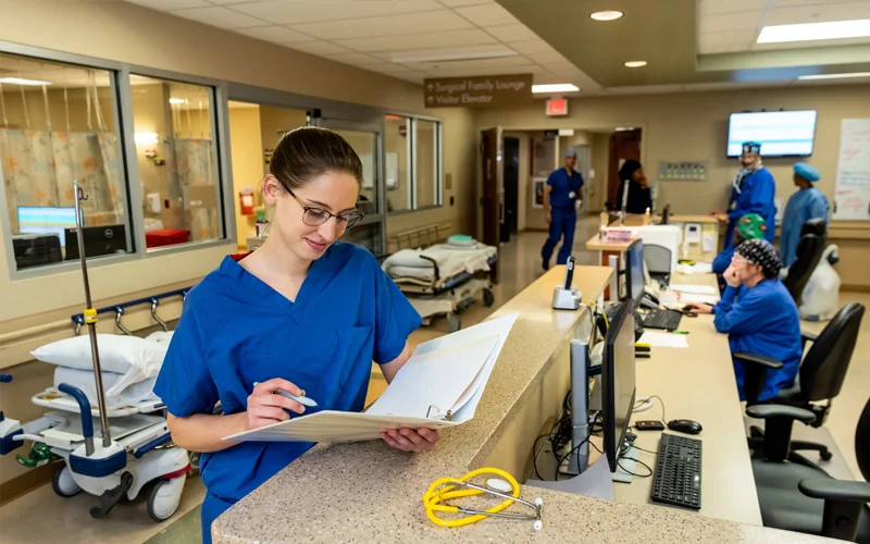 
4:40PM
Afternoon Rounds and Teaching:&nbsp; We regroup with attendings, senior residents and nursing staff to check post-ops, review new admissions and update families. There’s often a brief teaching point—practical and directly applicable to patient care.
