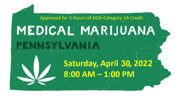 PCOM is offering an online Pennsylvania medical marijuana certification virtual course on April 30, 2022