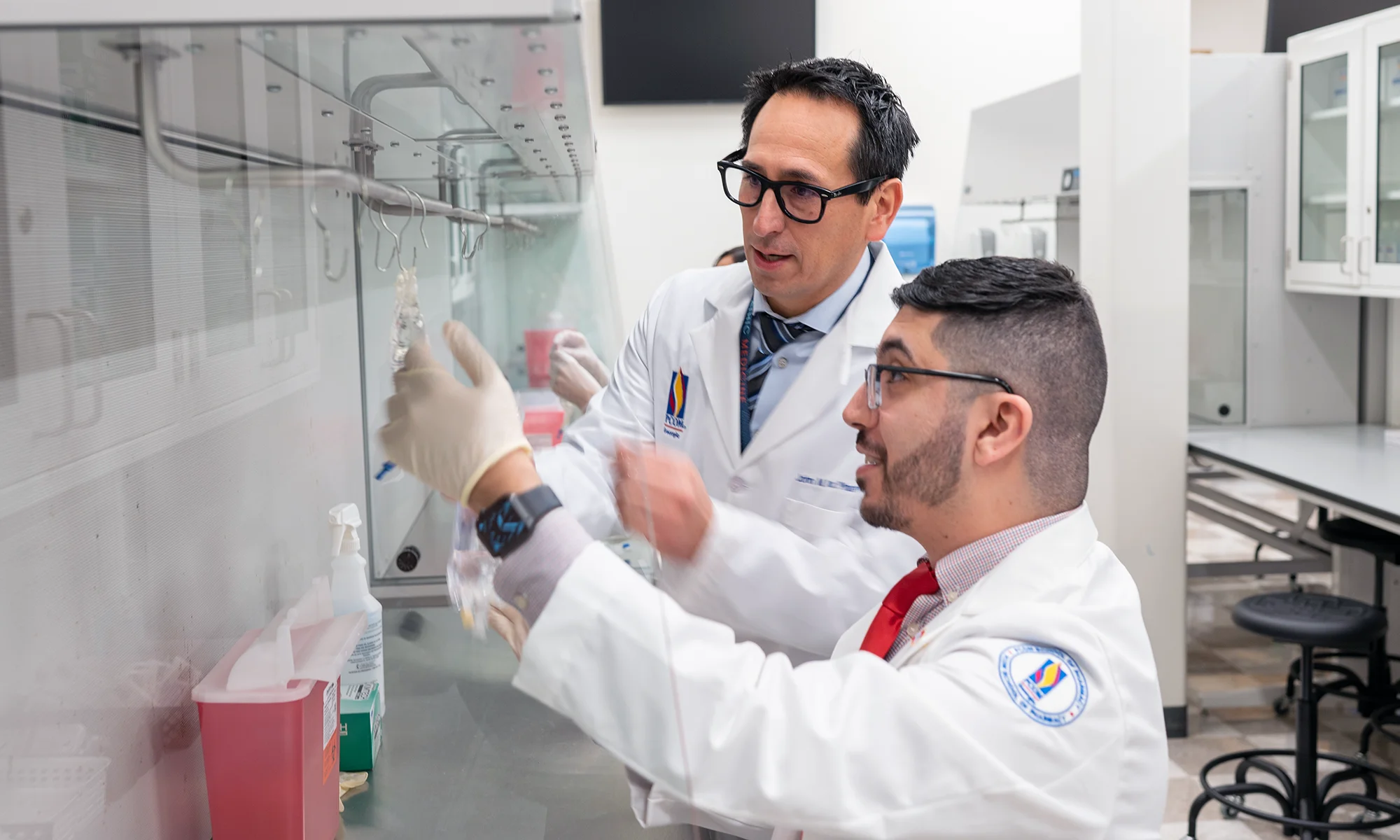PharmD faculty member and student working together in a laboratory