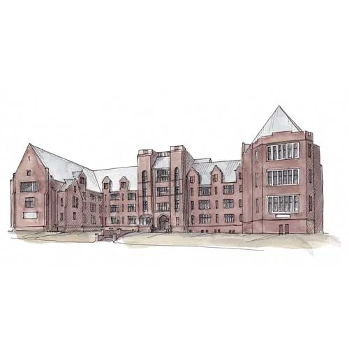 Sketch of the large medical college building at 48th and Spruce