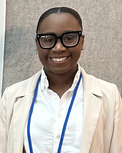 Jalen Love during a research presentation