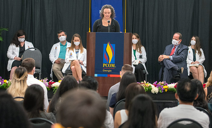 First year physical therapy students celebrated their white coat ceremony at the Gas South Convention Center in Duluth, Georgia