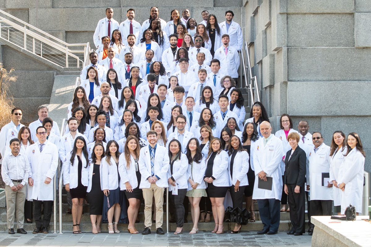 PCOM Georgia's Pharmacy Class of 2024 pose for a group photo