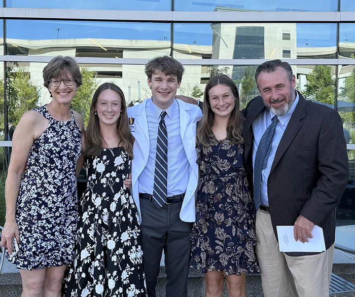 Benjamin Jorgensen (DO '29) and his family