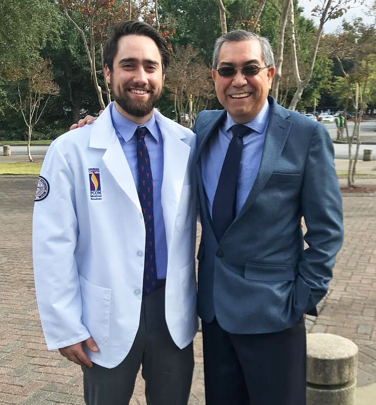 Danny Martinez and his father, Salvador Martinez, MD
