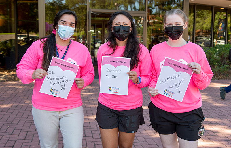 PCOM Georgia students show why they marched in the Paint Gwinnett Pink event
