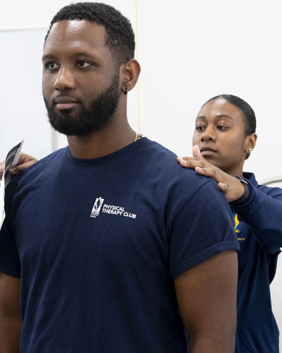 Doctor of Physical Therapy students practice posture screenings