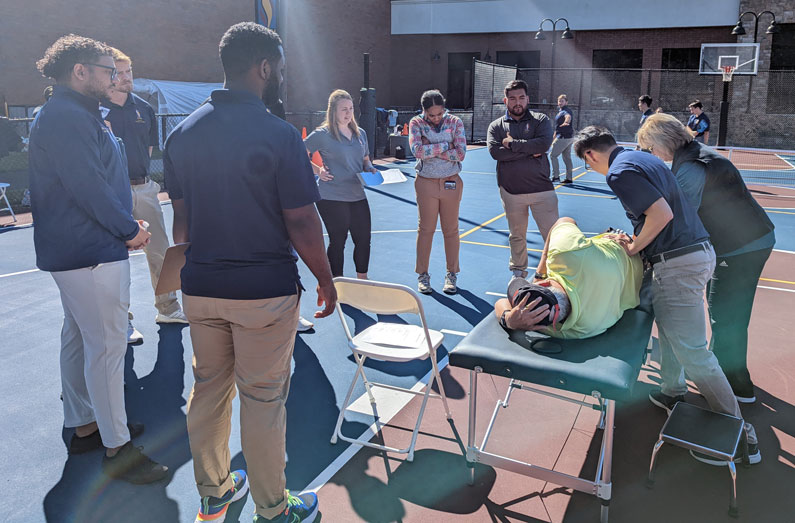 Physical Therapy students observe injury prevention screening