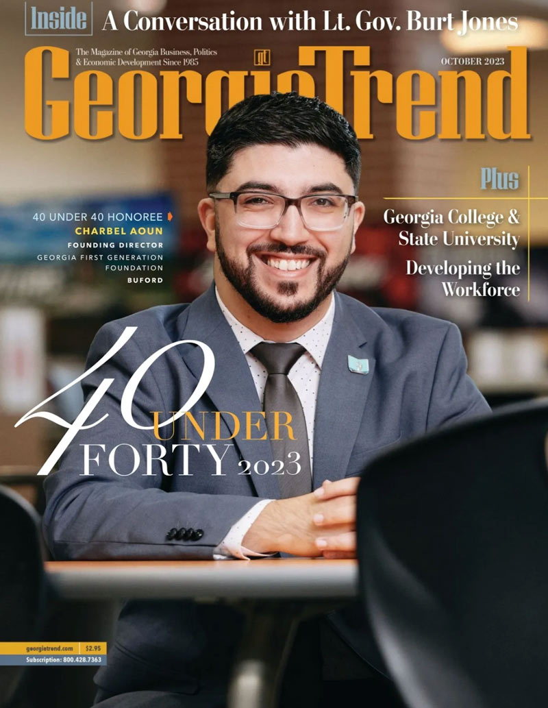 Charbel Aoun, MS ’21 (PharmD ’25) on the cover of Georgia Trend Magazine