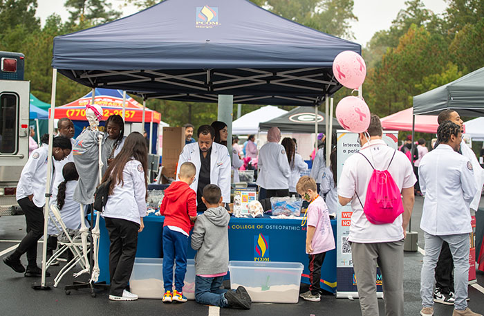 PCOM Georgia's tents provided health screenings and kids activities