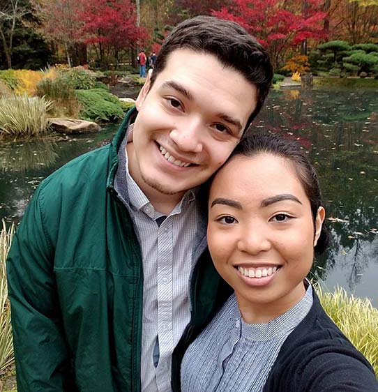 Photograph of Kevin Guzman (DO '19) and his fancée Alyssa Ouano