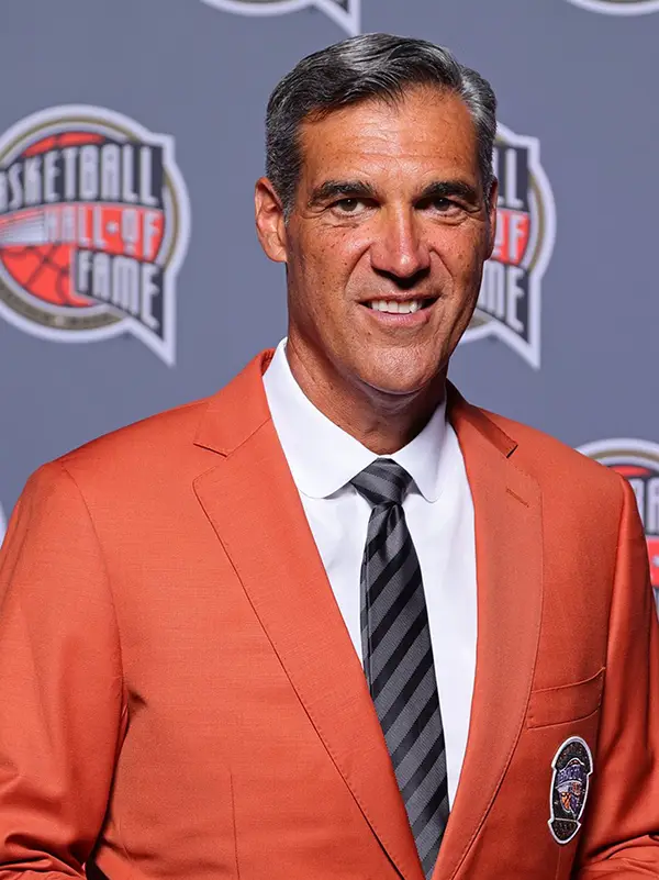 Headshot photograph of retired Villanova men's basketball coach Jay Wright