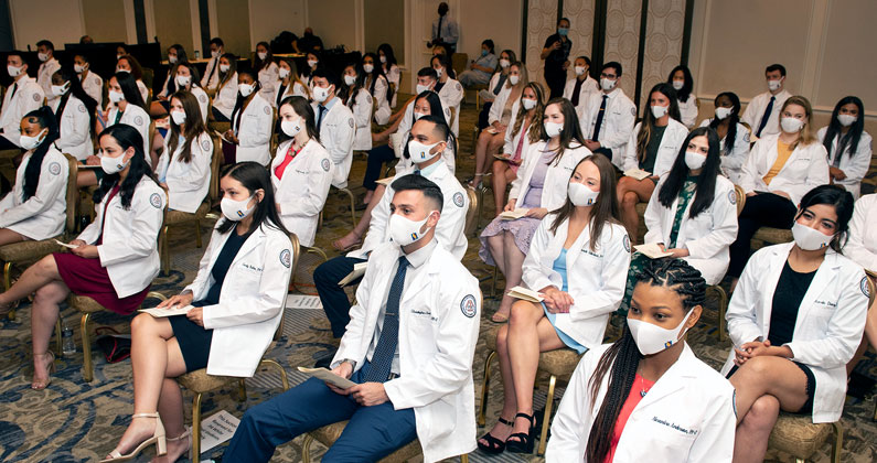 The PA white coat ceremony is an annual rite of passage for PCOM's physician assistant studies students.