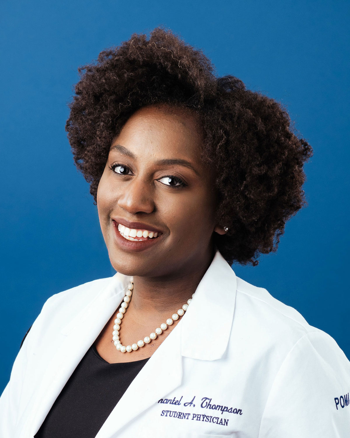 Photo of medical school student Chantel Thompson, PCOM's student doctor of osteopathic medicine of the year.
