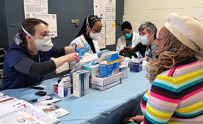 PCOM medical students volunteered to provide free health screenings and provide community service in Southwest Philadelphia