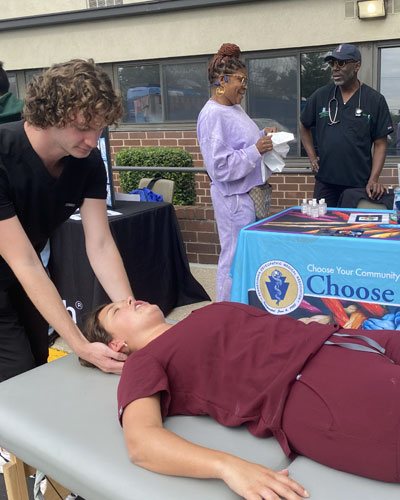 PCOM students and personnel volunteer at community health screening