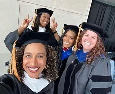 Kerri Newton and her PCOM colleagues