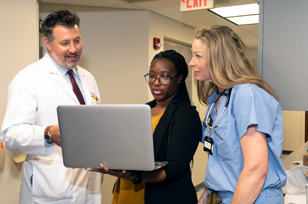 PCOM Georgia pharmacy student Celia Black, works alongside physicians and support staff during an IPE residency program with the PCOM Family Medicine Office