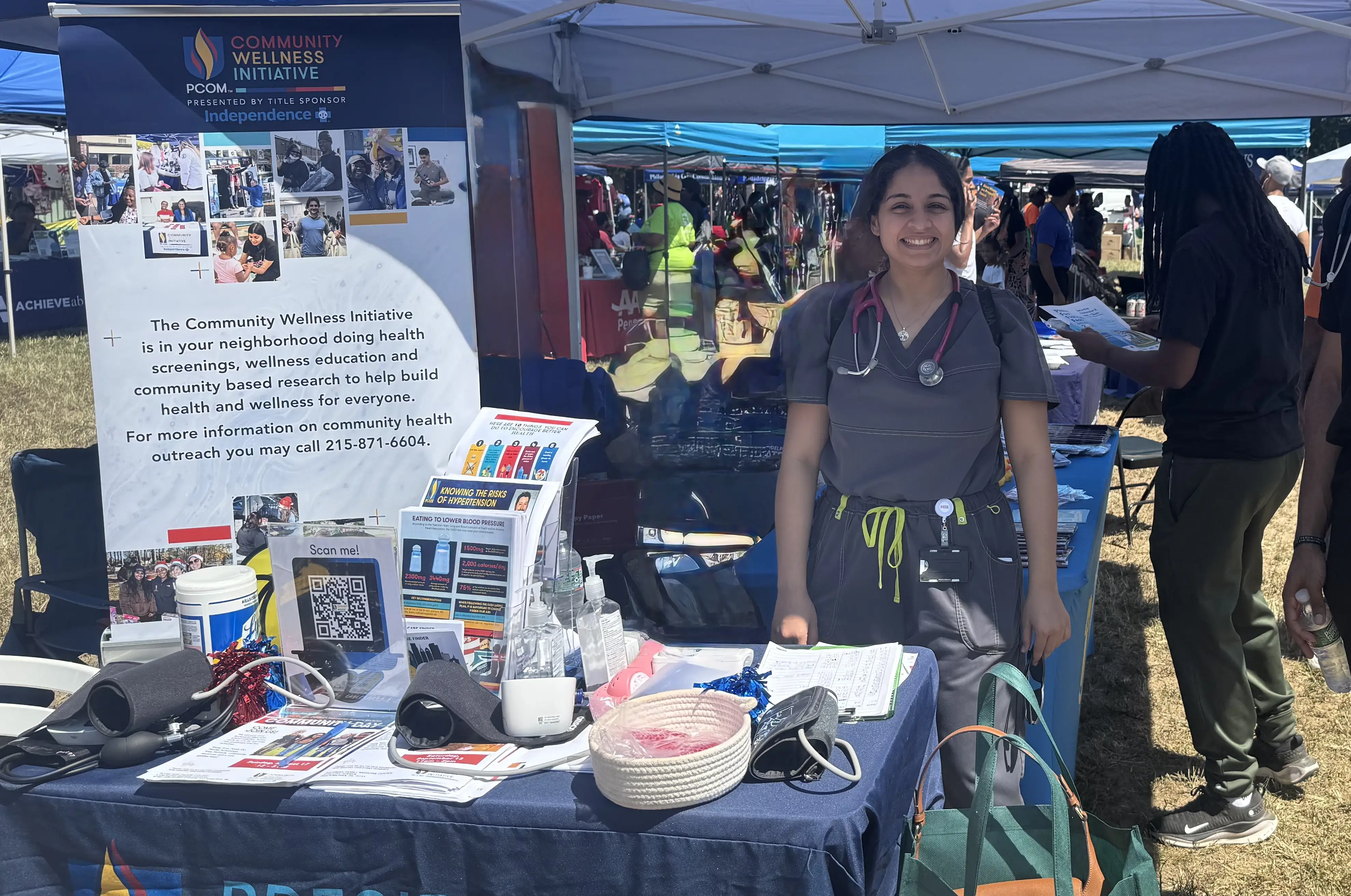 Iman Elkhashab at a wellness event.