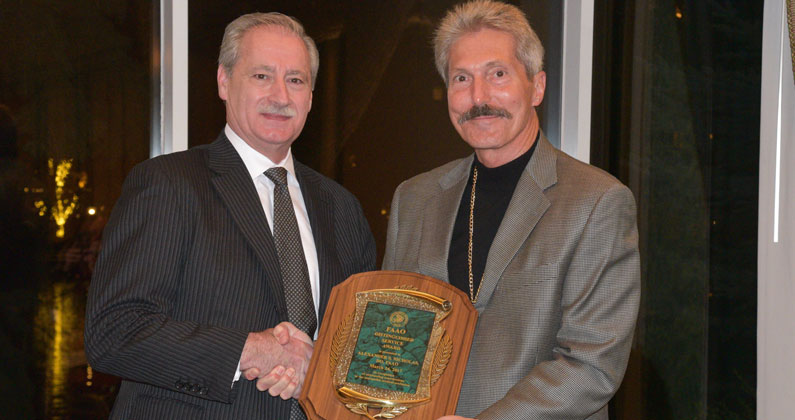 PCOM's Dr. Alexander Nicholas award earned the AAO's Distinguished Service Award