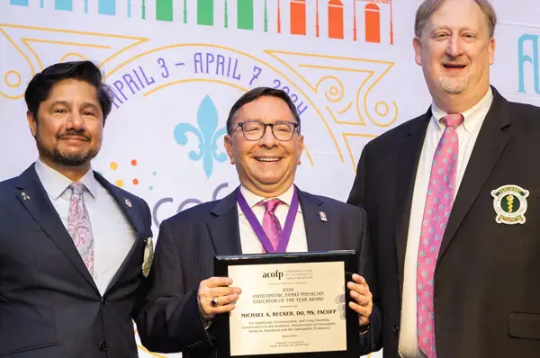 Becker Named ACOFP Osteopathic Family Medicine Educator of the Year
