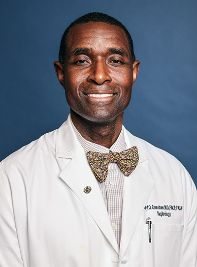 Professional headshot photo of PCOM adjunct faculty and kidney disease expert Daryl Crenshaw, MD