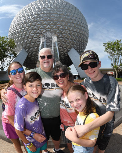 Dr. Carver enjoys time with his family during vacation