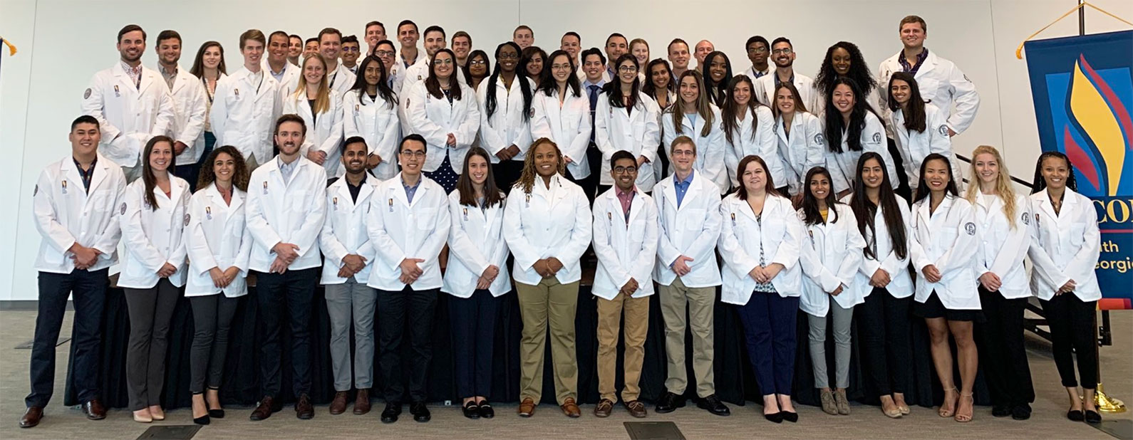 PCOM South Georgia Class of 2023 during the white coat ceremony in 2019.
