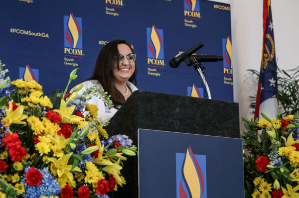 A photo of Sadie Daugereaux (DO ‘23), a medical student at PCOM South Georgia.