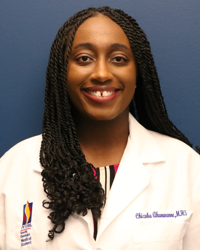 Portrait photo of PCOM South Georgia med student Chizoba Akunwanne (DO '23), SNMA community service liaison