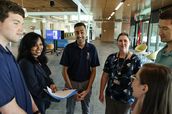 PCOM South Georgia students gather in the campus lobby