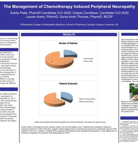 The Management of Chemotherapy Induced Peripheral Neuropathy