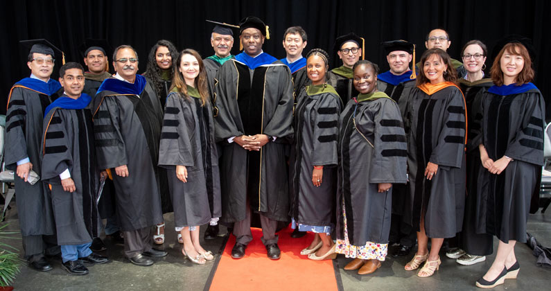 PCOM School of Pharmacy faculty and staff at Commencement