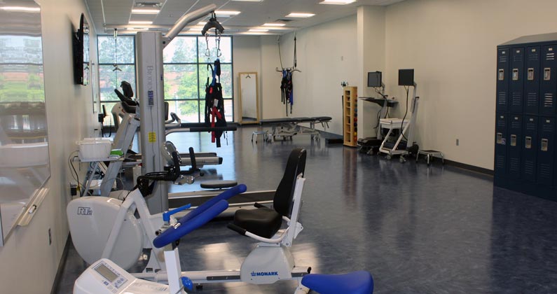 A photo of the Cardio-Physio Lab at PCOM Georgia's Physical Therapy Education Center. The Center is located on our Suwanee, Georgia campus.
