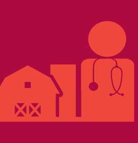 Infographic showing statistics and visualizations of primary care physician shortages in rural Georgia counties.