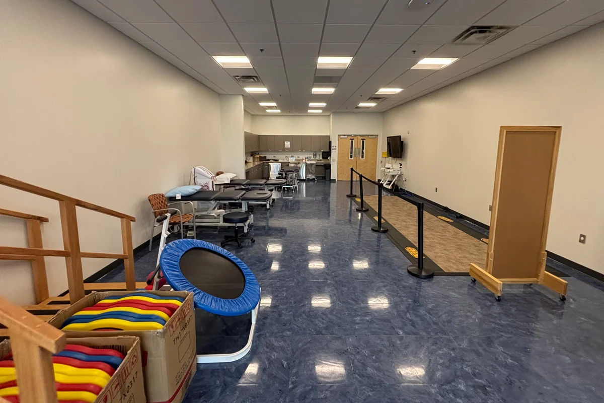 Wide shot of PCOM Georgia's DPT Education Center's Neuromusculoskeletal and Cardiopulmonary Lab