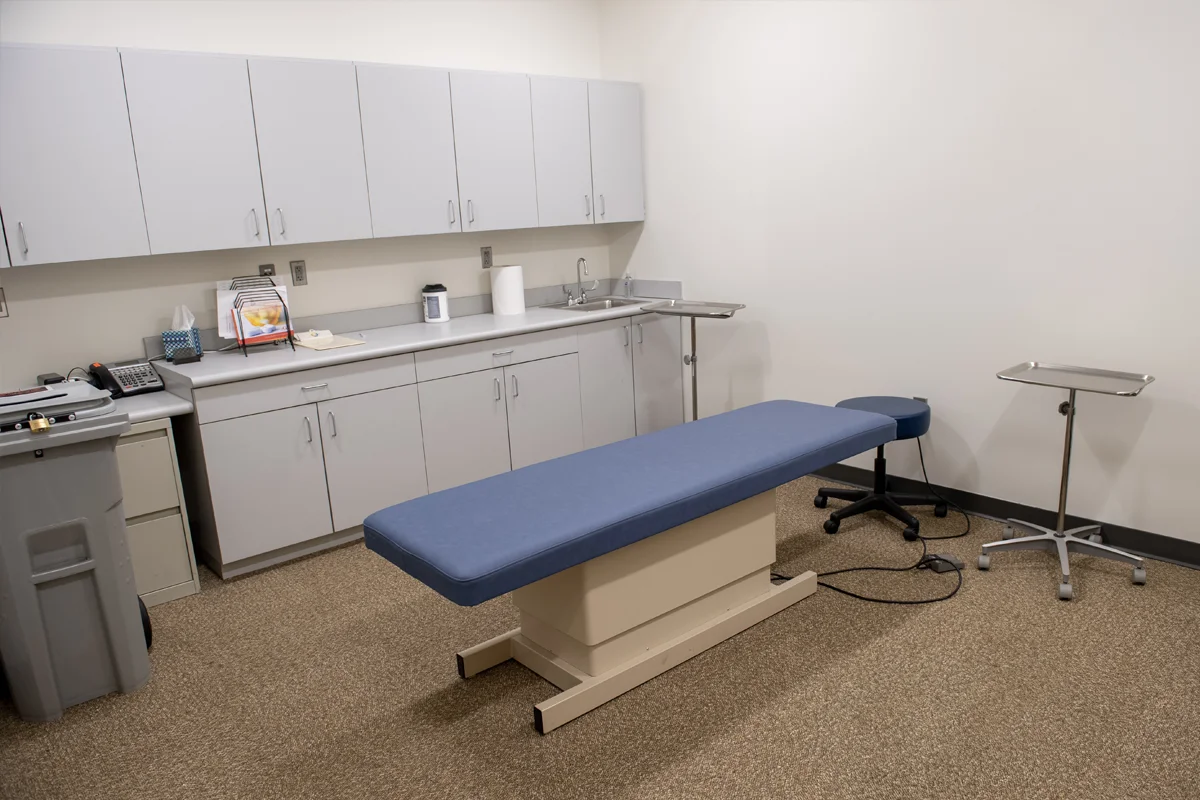Exam room in the Georgia Osteopathic Care Center