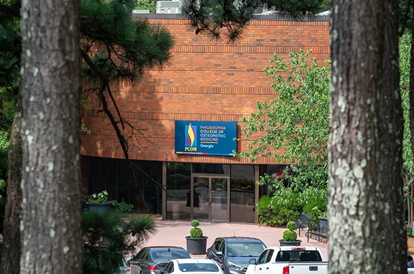 Front door of PCOM Georgia in Suwanee, GA