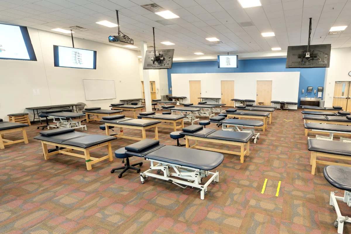 Wide view of PCOM Georgia's OMM Laboratory