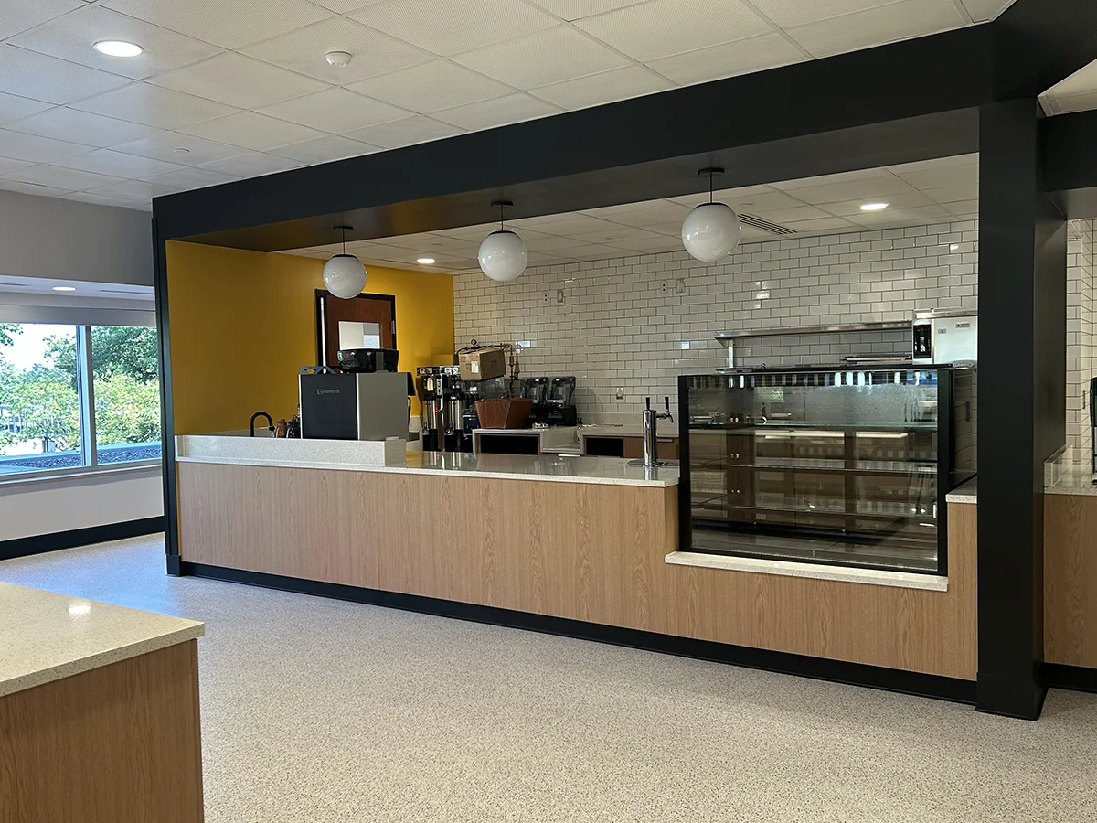 Coffee bar and service counter