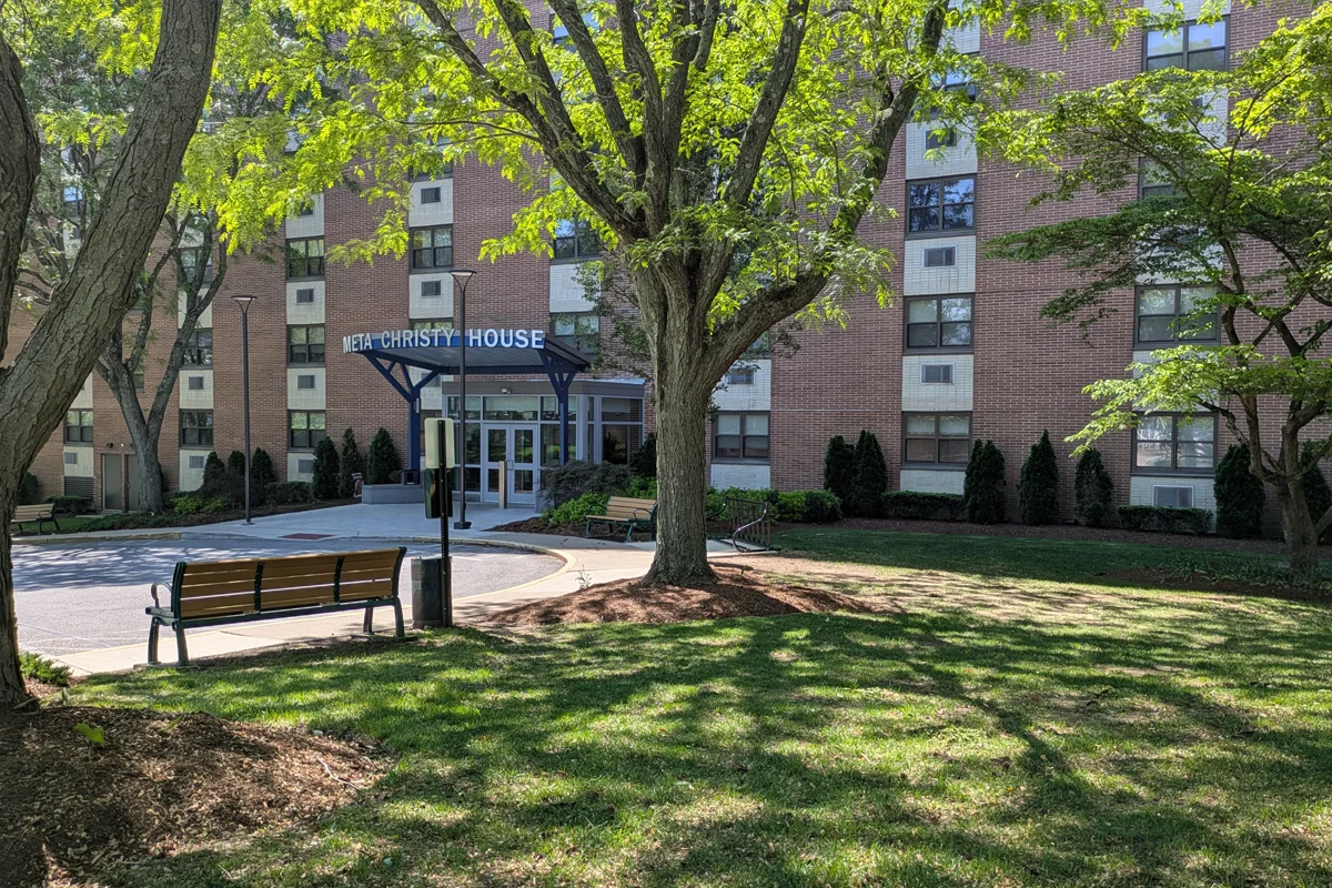 Front door and landscaping